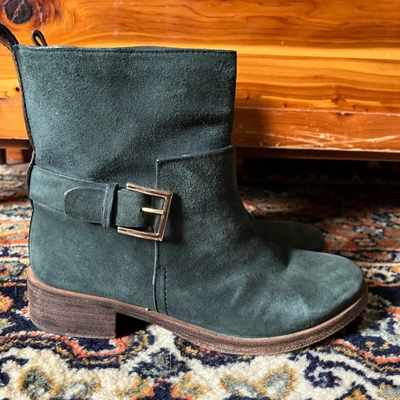 Tory Burch grey suede Moto boot - Picture 5 of 10